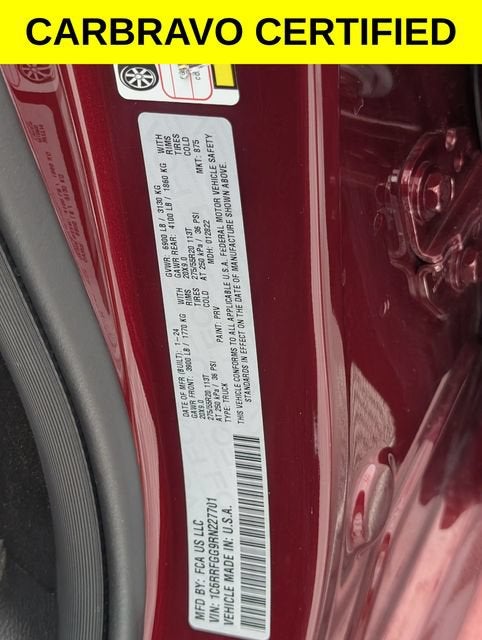 2024 RAM 1500 Tradesman Crew Cab 4x4 5'7" Box