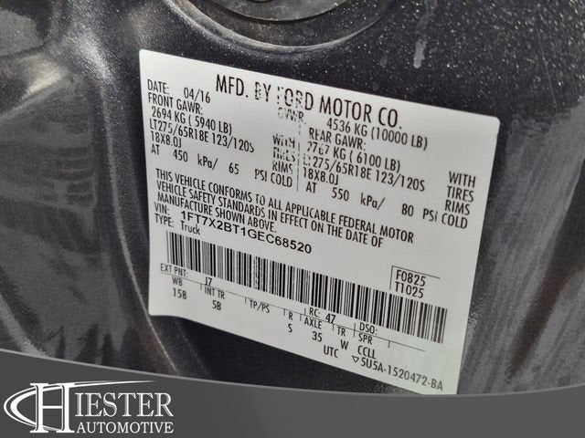 2016 Ford Super Duty F-250 SRW XLT