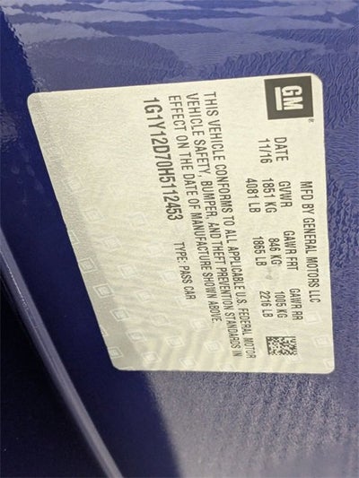 2017 Chevrolet Corvette Grand Sport Grand Sport 3LT