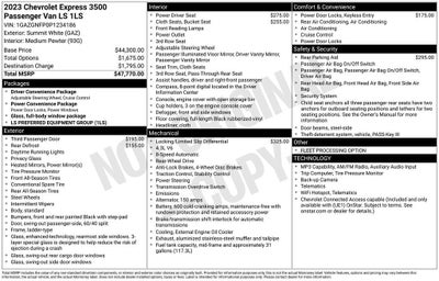 2023 Chevrolet Express Passenger 3500 1LS