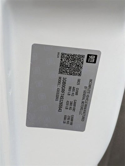 2025 Chevrolet Express Cutaway 3500 1WT