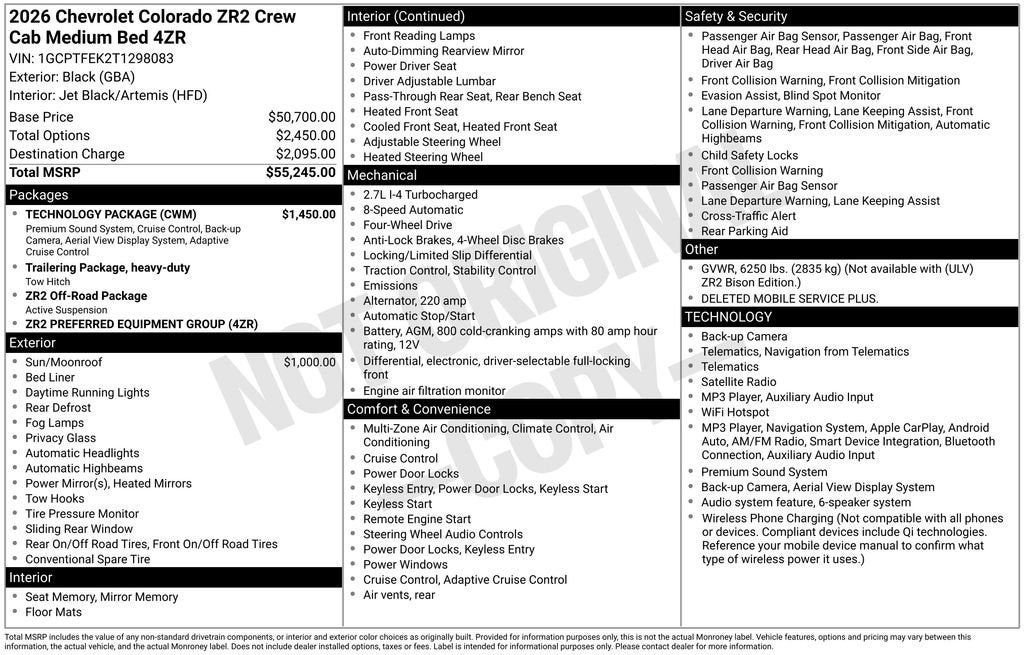 2026 Chevrolet Colorado ZR2
