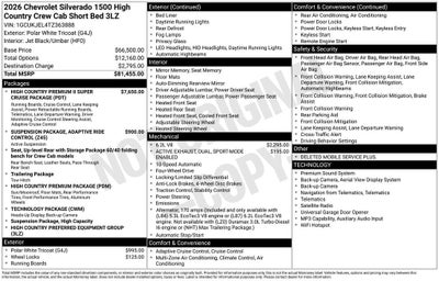 2026 Chevrolet Silverado 1500 High Country