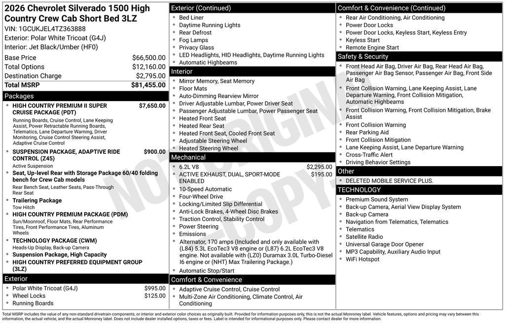 2026 Chevrolet Silverado 1500 High Country