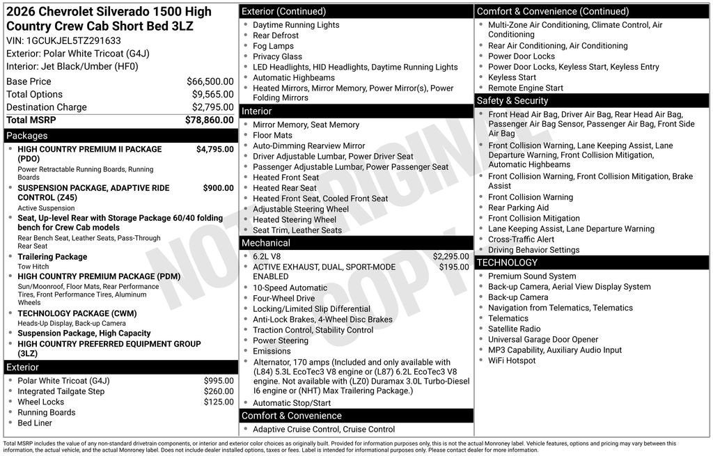 2026 Chevrolet Silverado 1500 High Country
