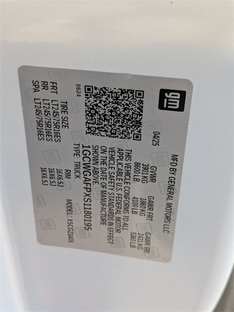 2025 Chevrolet Express Cargo 2500 WT