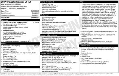 2027 Chevrolet Traverse LT