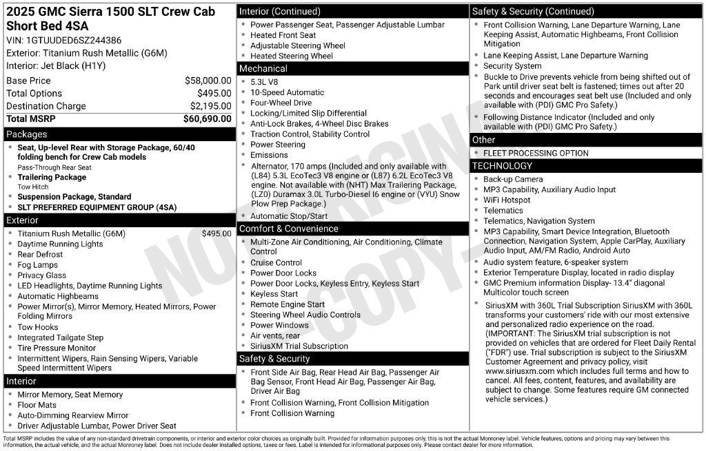 2025 GMC Sierra 1500 SLT