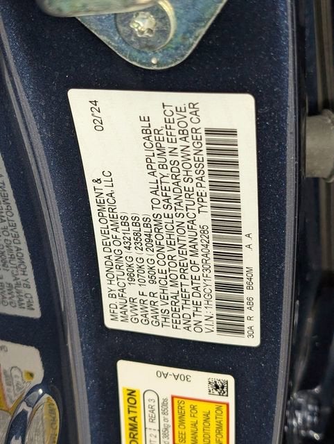 2024 Honda Accord Sedan EX