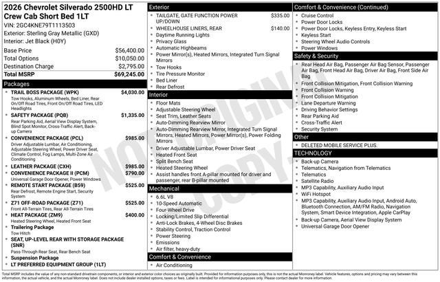 2026 Chevrolet Silverado 2500 HD LT