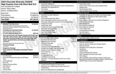 2026 Chevrolet Silverado 2500 HD High Country