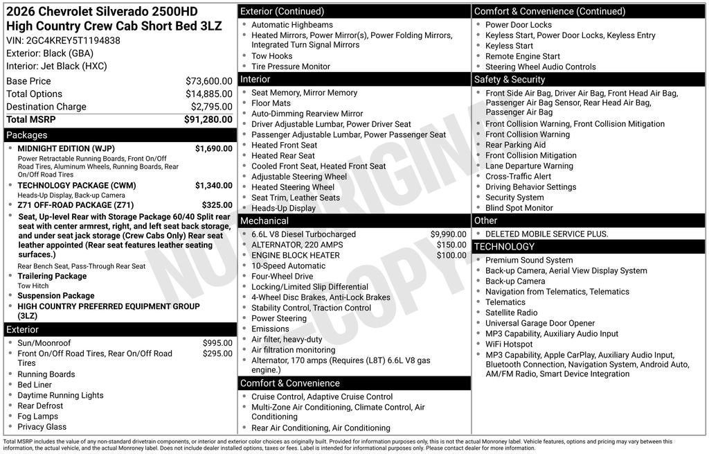2026 Chevrolet Silverado 2500 HD High Country