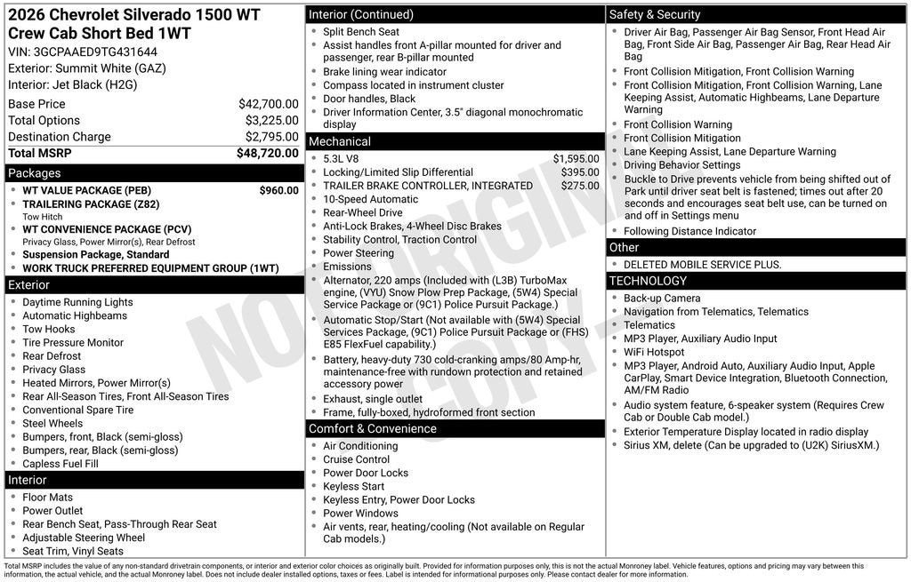2026 Chevrolet Silverado 1500 WT