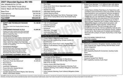 2027 Chevrolet Equinox RS
