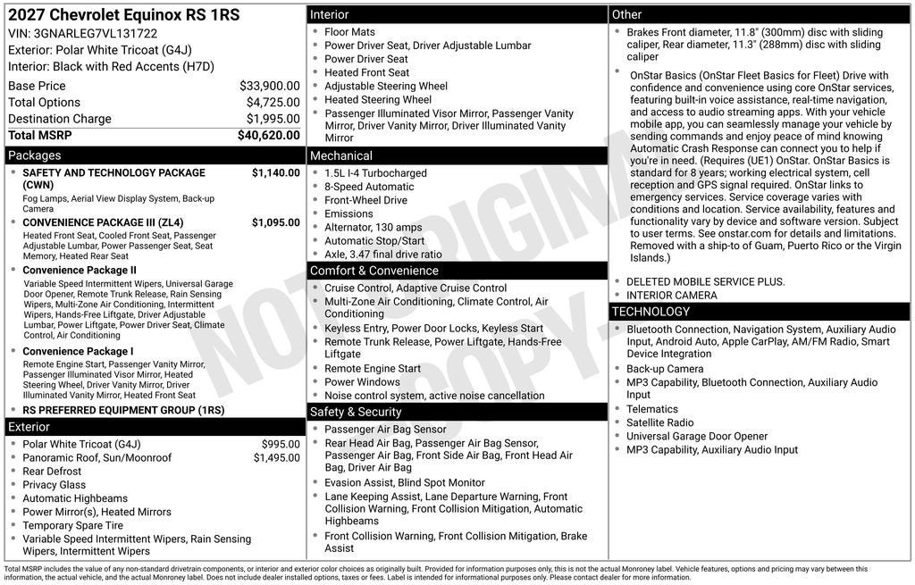 2027 Chevrolet Equinox RS