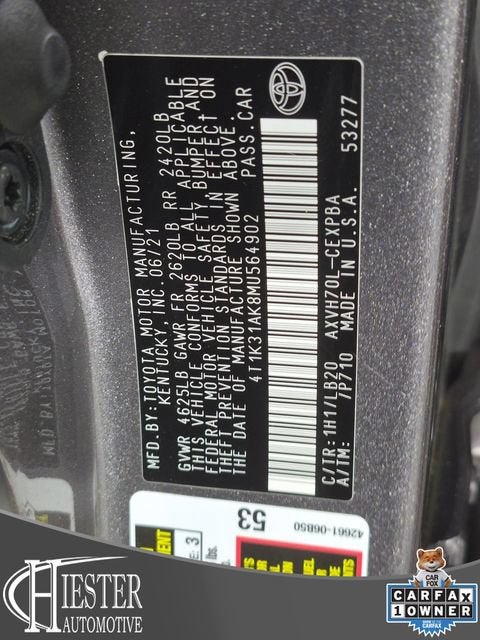 2021 Toyota Camry XSE Hybrid