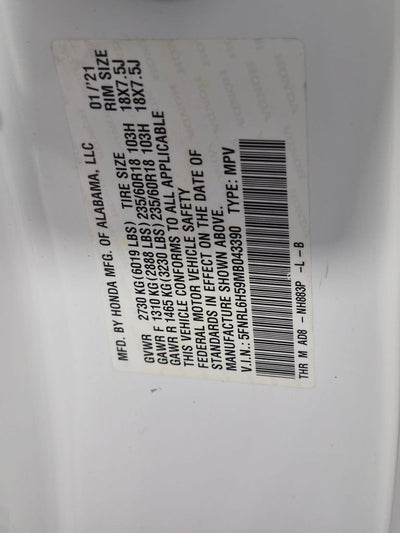 2021 Honda Odyssey EX