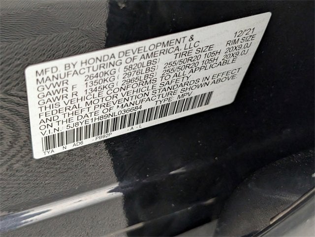 2022 Acura MDX w/Advance Package