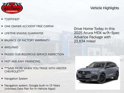 2025 Acura MDX A-SPEC Advance Package