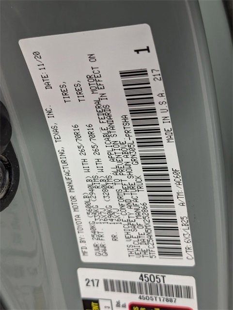 2021 Toyota Tacoma 4WD SR