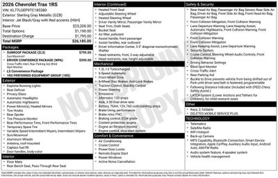 2026 Chevrolet Trax 1RS
