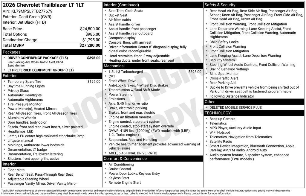 2026 Chevrolet Trailblazer LT