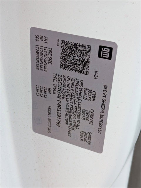 2024 Chevrolet Express 2500 Work Van Cargo