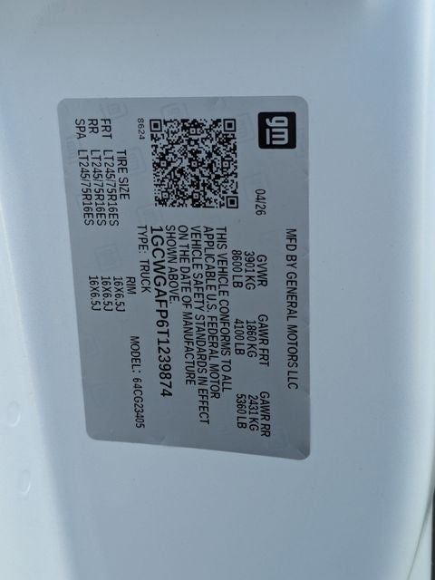 2026 Chevrolet Express 2500 Work Van Cargo