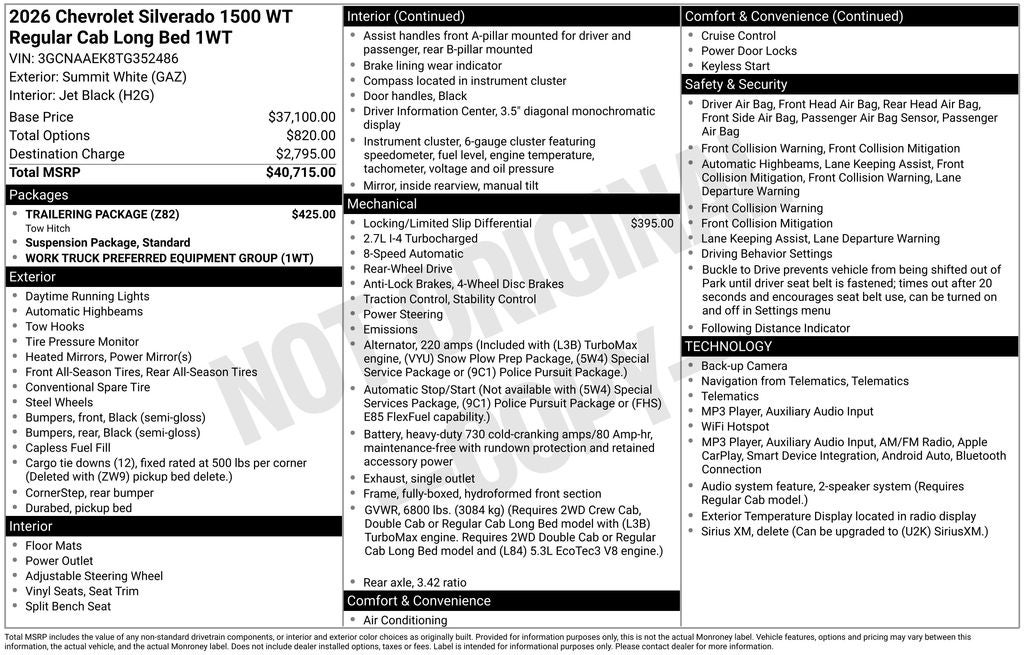 2026 Chevrolet Silverado 1500 WT