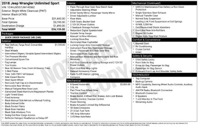 2018 Jeep Wrangler Unlimited Sport