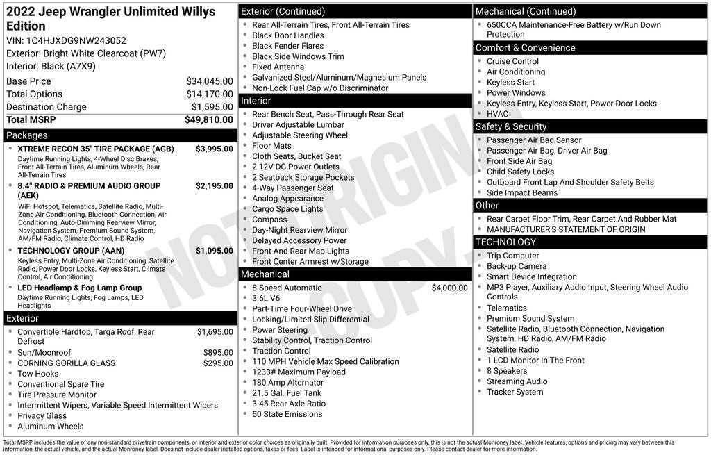 2022 Jeep Wrangler Unlimited Sport