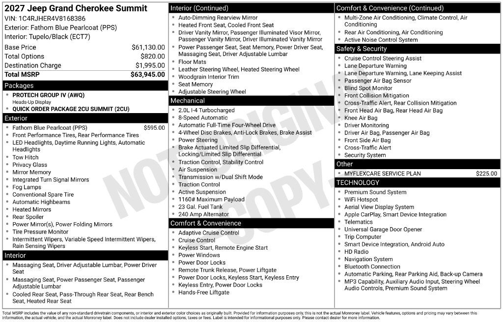 2027 Jeep Grand Cherokee Summit