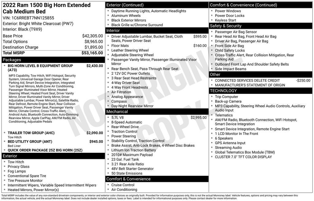 2022 RAM 1500 Big Horn/Lone Star