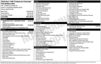 2026 RAM 1500 Tradesman