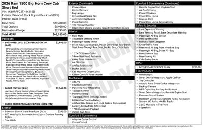 2026 RAM 1500 Big Horn/Lone Star