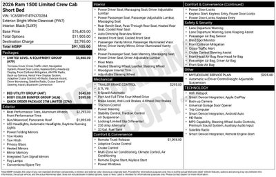 2026 RAM 1500 Limited