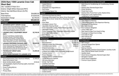 2026 RAM 1500 Laramie