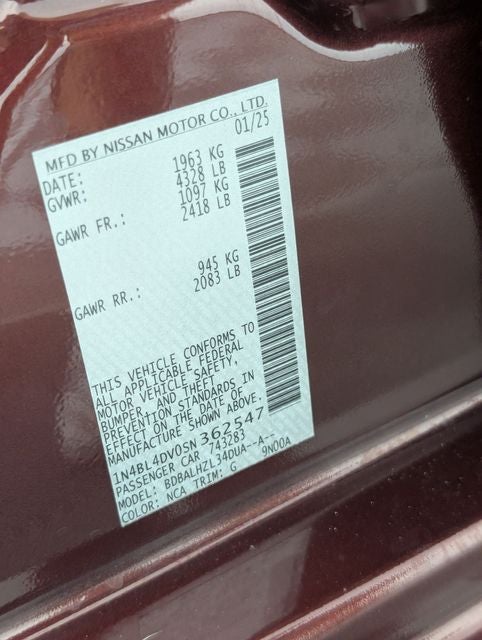 2025 Nissan Altima 2.5 SV