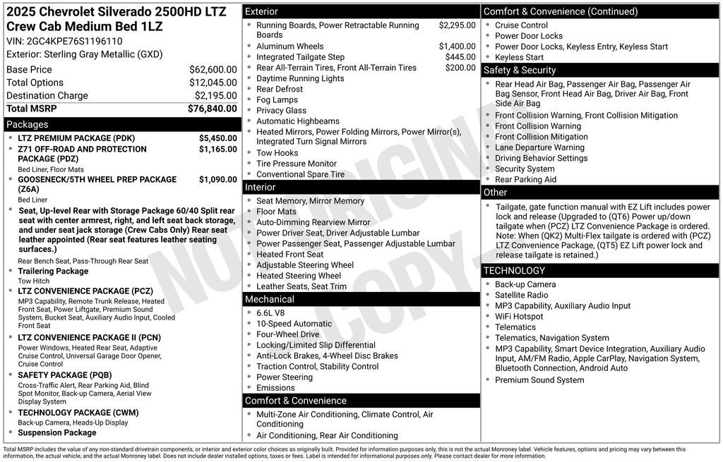 2025 Chevrolet Silverado 2500HD LTZ