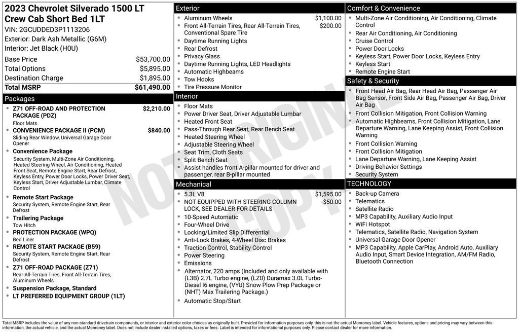 2023 Chevrolet Silverado 1500 LT LT1