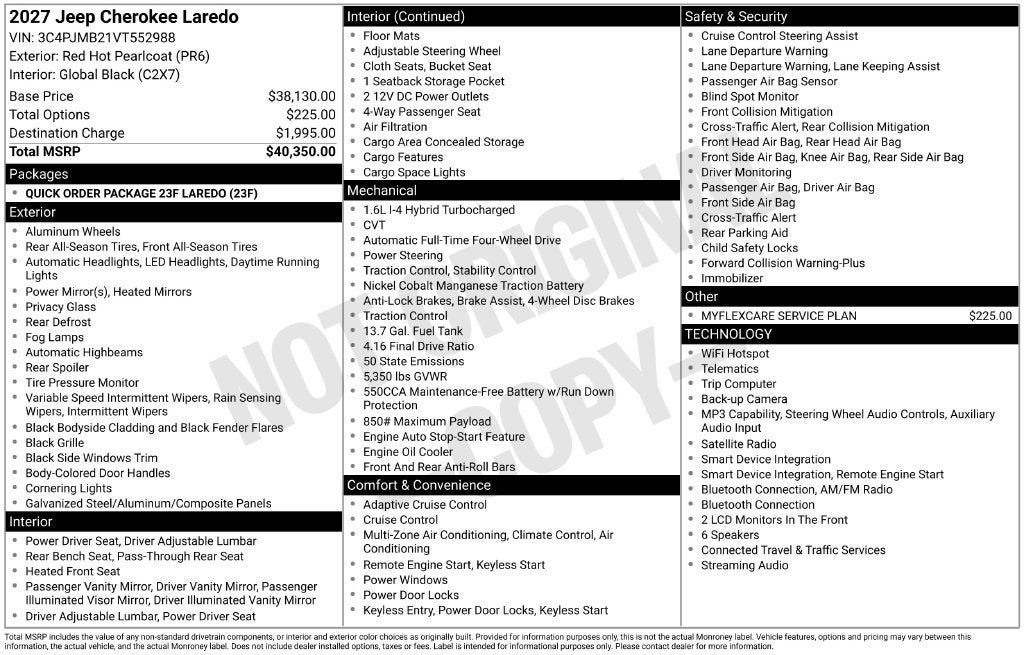 2027 Jeep Cherokee Laredo