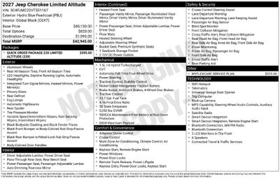 2027 Jeep Cherokee Limited