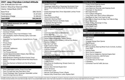 2027 Jeep Cherokee Limited