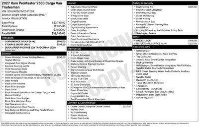 2027 RAM ProMaster 2500 High Roof