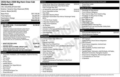 2026 RAM 2500 Big Horn