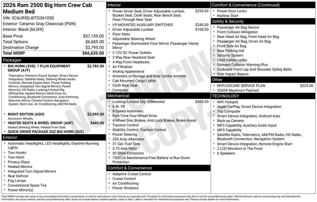 2026 RAM 2500 Big Horn