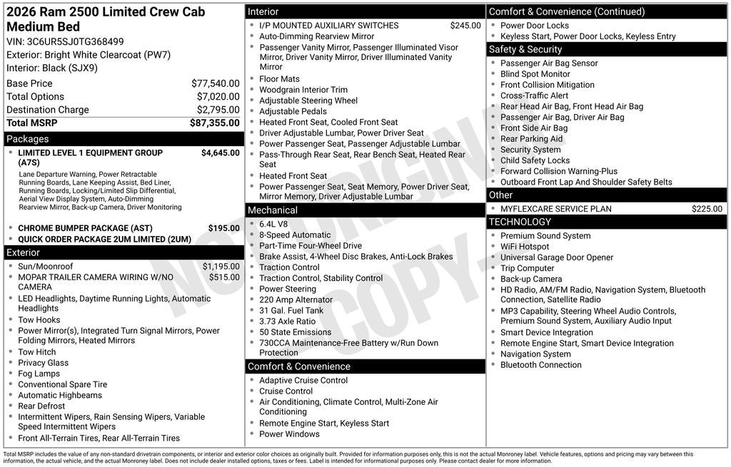 2026 RAM 2500 Limited