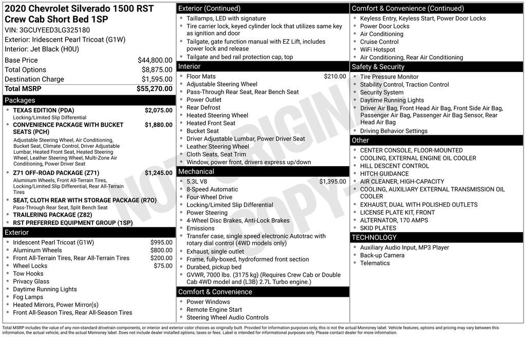 2020 Chevrolet Silverado 1500 RST