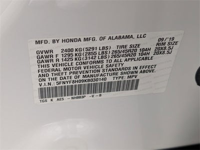 2019 Honda Passport Elite