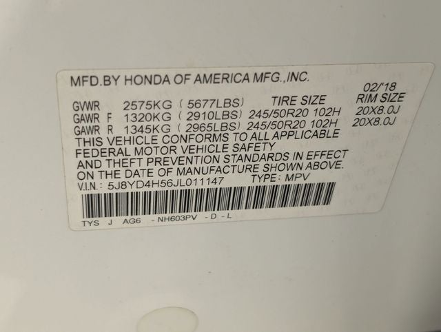 2018 Acura MDX 3.5L SH-AWD w/Technology Package